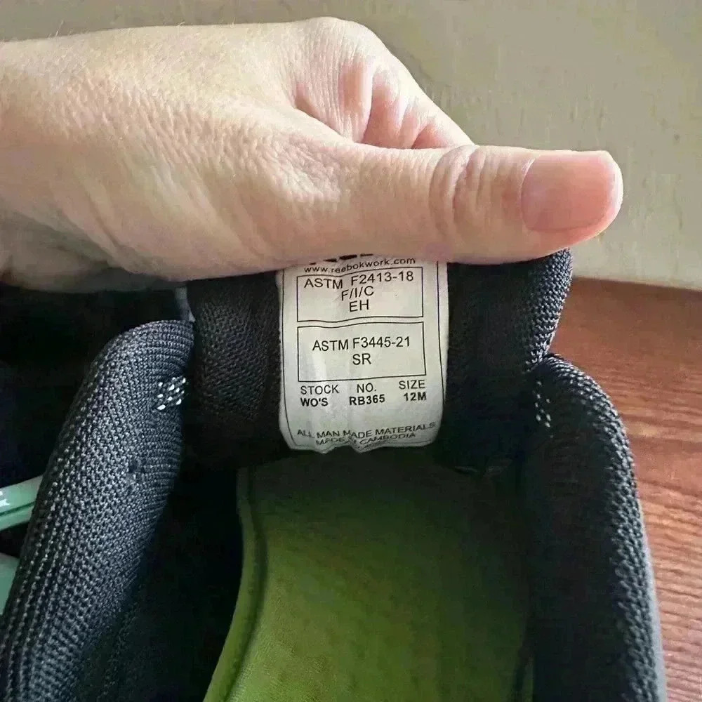 Reebok Nanoflex TR Womens Sz 12 Black Athletic Safety Work Shoes Sneakers RB365 - Picture 11 of 13